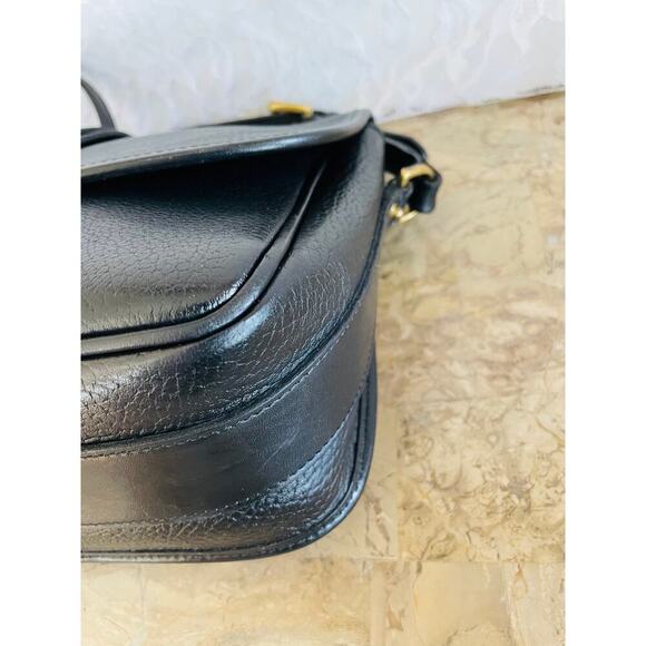 Rare Dooney AND Bourke Equestrian AWL crossbody/shoulder bag Black color - Picture 9 of 9